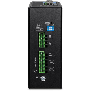TRENDnet TI-BG62i 6-Port Gigabit Ethernet Switch, 4 Gigabit PoE++, 2 SFP slots, 12 Gbps switching capacity, DIN-rail mount